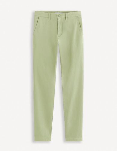Pantalon chino slim - vert - celio - Modalova