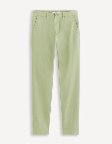 Pantalon chino slim - vert clair - celio - Modalova