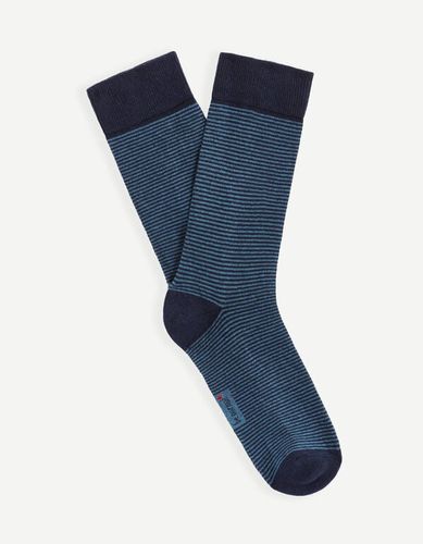 Chaussettes hautes coton - marine - celio - Modalova