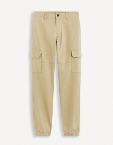 Pantalon cargo slim en coton stretch - kaki - celio - Modalova