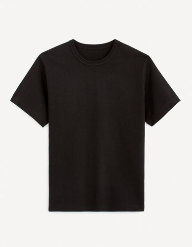 T-shirt boxy 100% coton - noir - celio - Modalova