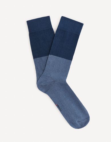 Chaussettes hautes coton - bleu - celio - Modalova