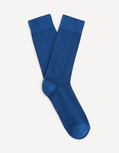 Chaussettes hautes coton - bleu - celio - Modalova