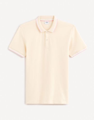 Polo piqué slim - écru - celio - Modalova