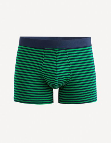 Boxer en coton stretch - vert - celio - Modalova