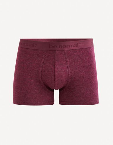 Boxer en coton stretch - bordeaux - celio - Modalova