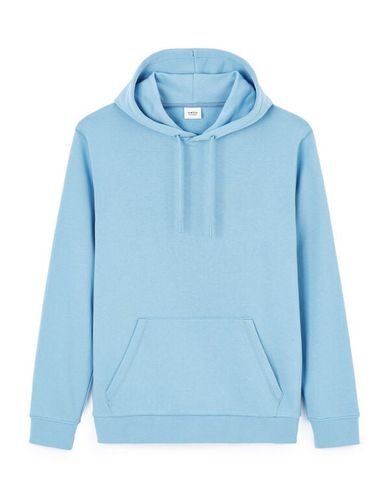 Sweat capuche fixe coton - bleu clair - camaieu - Modalova