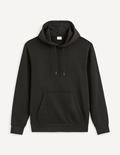 Sweat à capuche en coton - noir - celio - Modalova