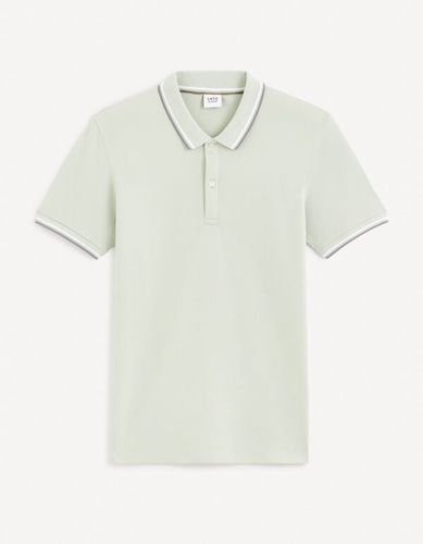 Polo piqué slim - gris clair - celio - Modalova