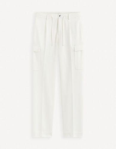 Pantalon 24H cargo straight - blanc - celio - Modalova