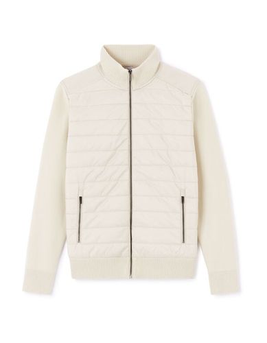 Blouson col montant en coton mélangé - écru - camaieu - Modalova