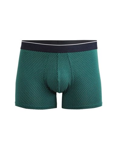 Boxer en coton stretch - vert - camaieu - Modalova