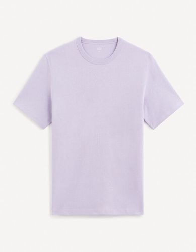 T-shirt boxy en coton - rose - celio - Modalova