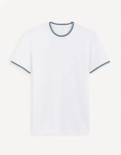 T-shirt col rond coton stretch - celio - Modalova