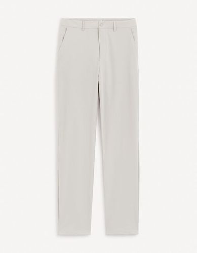 Pantalon chino slim - gris - celio - Modalova