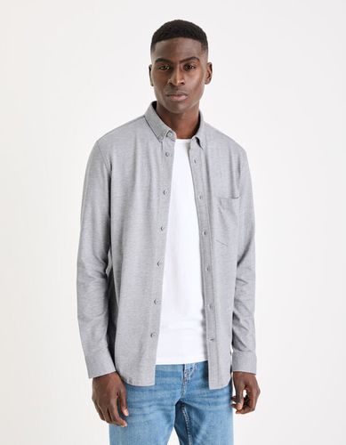 Chemise regular 100% coton - gris - celio - Modalova