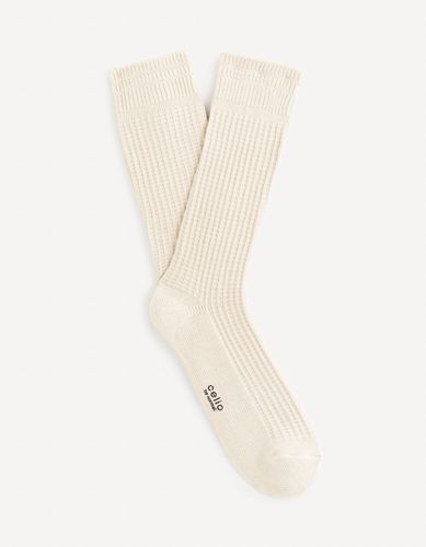 Chaussettes hautes coton - gris - celio - Modalova