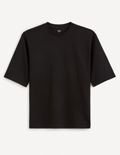 T-shirt col rond en coton mélangé - celio - Modalova