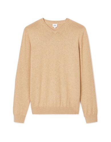 Pull col v 100% coton - beige - celio - Modalova