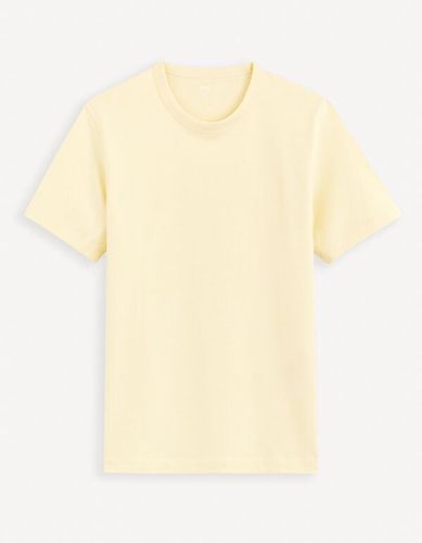 T-shirt boxy 100% coton - jaune - celio - Modalova