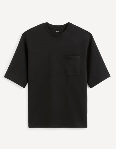 T-shirt oversize col rond - noir - celio - Modalova