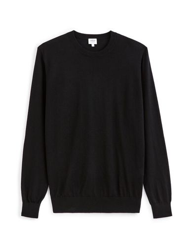 Pull col rond 100% laine - noir - camaieu - Modalova