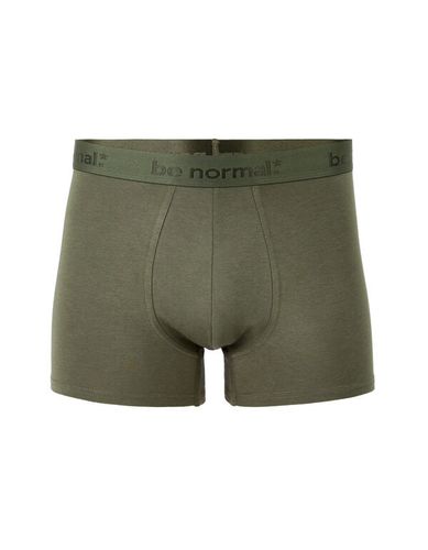 Boxer en coton stretch uni - kaki - celio - Modalova