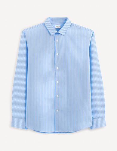 Chemise regular popeline 100% coton - carreaux - celio - Modalova