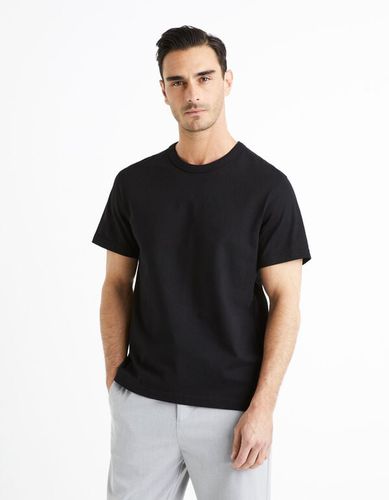 T-shirt boxy 100% coton - noir - celio - Modalova