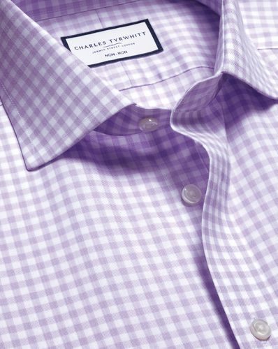 Chemise À Carreaux Vichy En Sergé Sans Repassage - par - Charles Tyrwhitt - Modalova