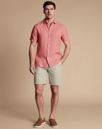 Shorts En Lin Et Coton - Gris Galet en par - Charles Tyrwhitt - Modalova