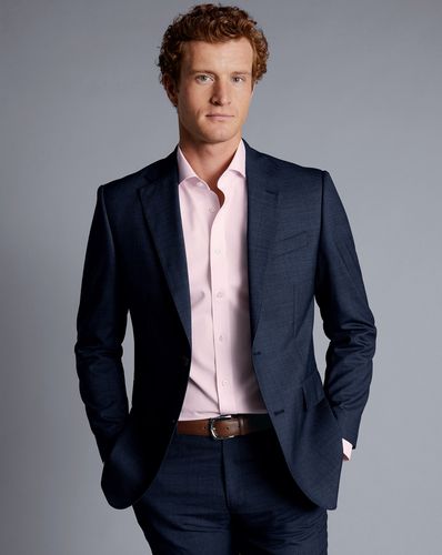 Veste De Costume Texturée - Jean par - Charles Tyrwhitt - Modalova