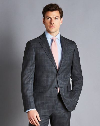 Veste De Costume À Carreaux Prince-De-Galles Ultimate Performance - Acier par - Charles Tyrwhitt - Modalova