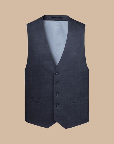 Gilet De Costume À Micro-Carreaux - Acier par - Charles Tyrwhitt - Modalova