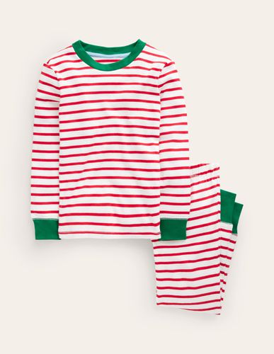 Pyjama long douillet à rayures Noël - Boden - Modalova