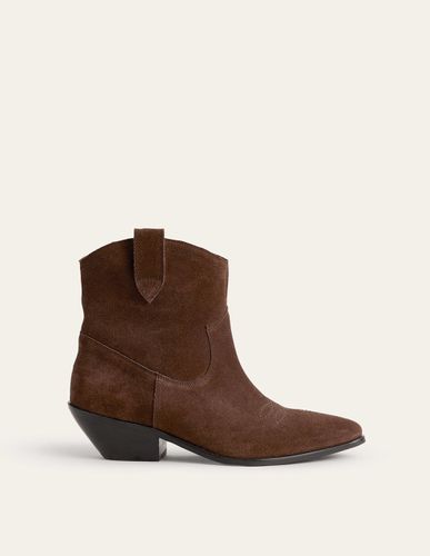 Bottines western en daim à petit talon - Boden - Modalova