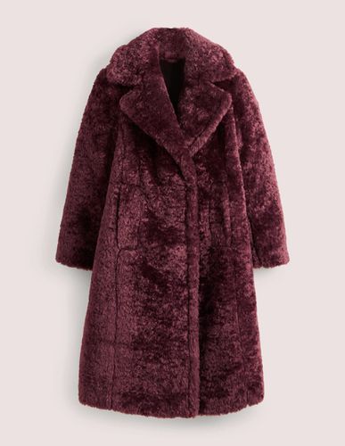 Manteau long en teddy Femme Boden - Boden - Modalova