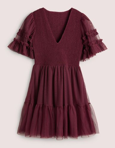 Mini-robe de fête en tulle à smocks - Boden - Modalova