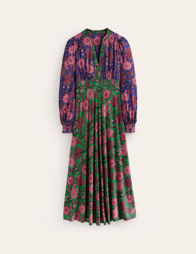 Robe midi Ivy à smocks Femme Boden - Boden - Modalova