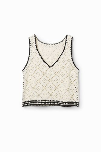 T-shirt bretelles crochet - Desigual - Modalova