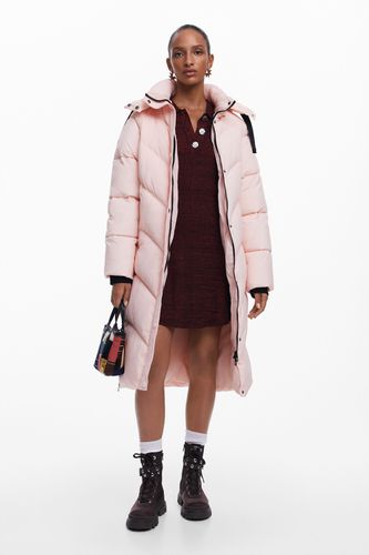 Manteau matelassé rose - Desigual - Modalova