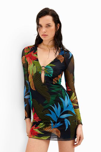 Mini-robe tulle tropicale - Desigual - Modalova