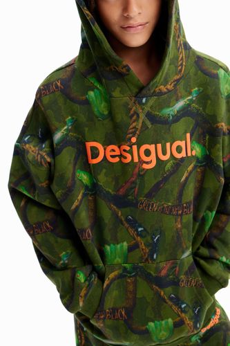 Sweat-shirt capuche camouflage - Desigual - Modalova