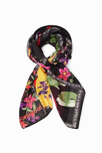 Foulard rectangulaire patchwork floral - Desigual - Modalova