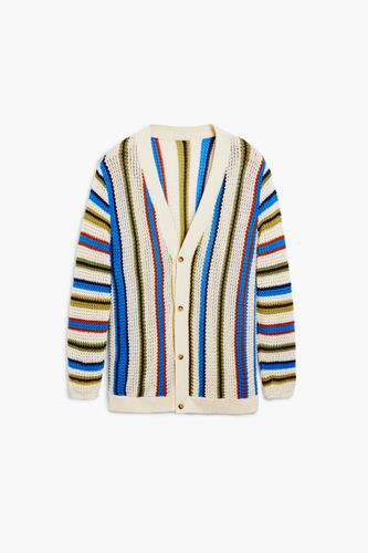 Cardigan en maille à rayures - Desigual - Modalova