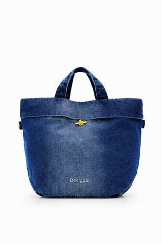 Sac cabas L réversible en denim - Desigual - Modalova