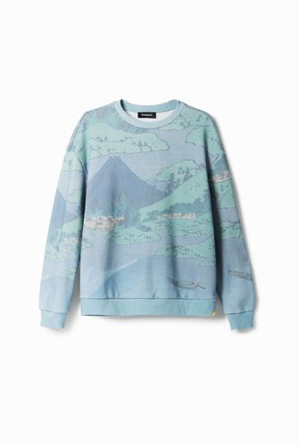 Sweat-shirt paysage japonais - Desigual - Modalova