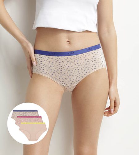 Lot de 3 boxers en coton stretch aux motifs Fluos Les Pockets - Féminin - Taille 36/38 - DIM - Modalova