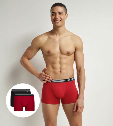 Lot de 2 boxers en coton stretch Carmin Noir Eco - Masculin - Taille 2 - DIM - Modalova