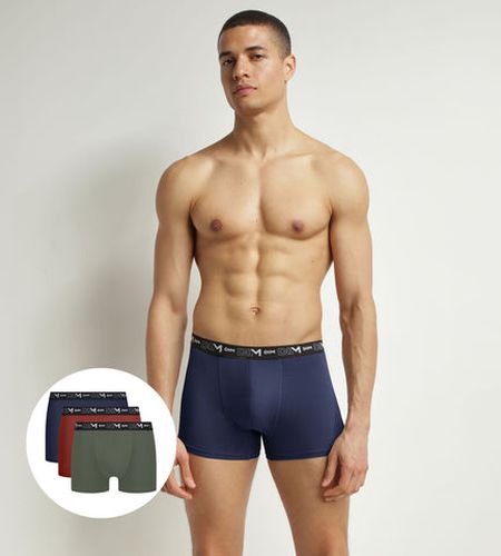 Lot de 3 boxers Bleu Rouge Coton Stretch - Masculin - Taille 3 - DIM - Modalova